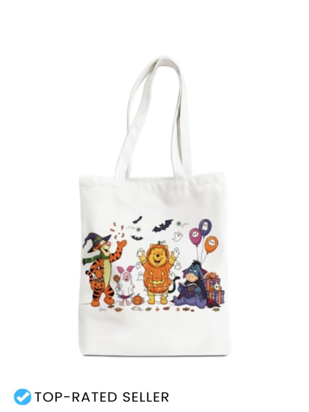 Canvas Tote Bag 16x14 Halloween Autumn Eco-Friendly Laptop Book Beach